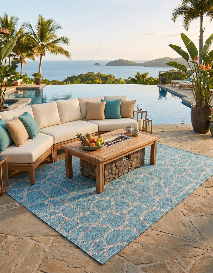 Detail image of 9' x 12' Easy-Clean Safari Indoor / Outdoor Rug