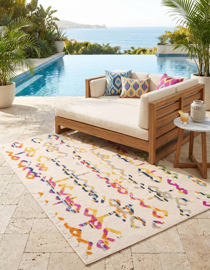 Detail image of 5' 3 x 7' 7 Easy-Clean Indoor / Outdoor Rug