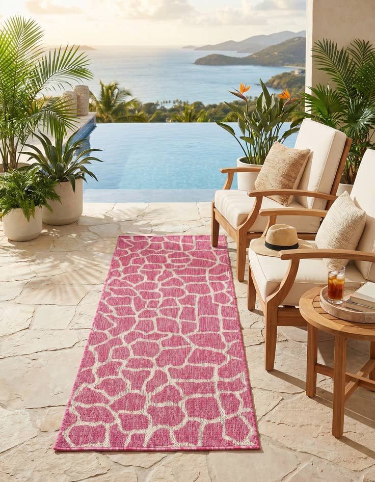 Detail image of 2' x 6' Easy-Clean Safari Indoor / Outdoor Runner Rug