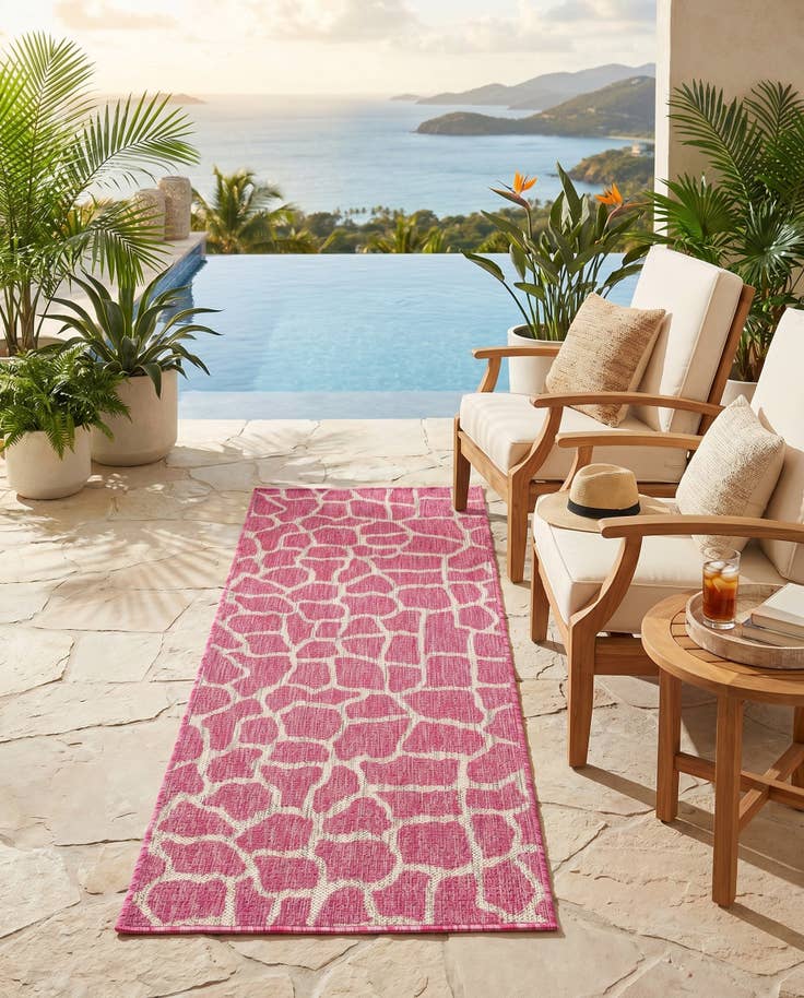 Detail image of 2' x 6' Easy-Clean Safari Indoor / Outdoor Runner Rug