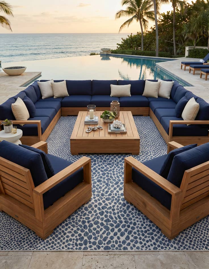 Detail image of 10' x 13' Easy-Clean Jill Zarin Cape Town Indoor / Outdoor Rug