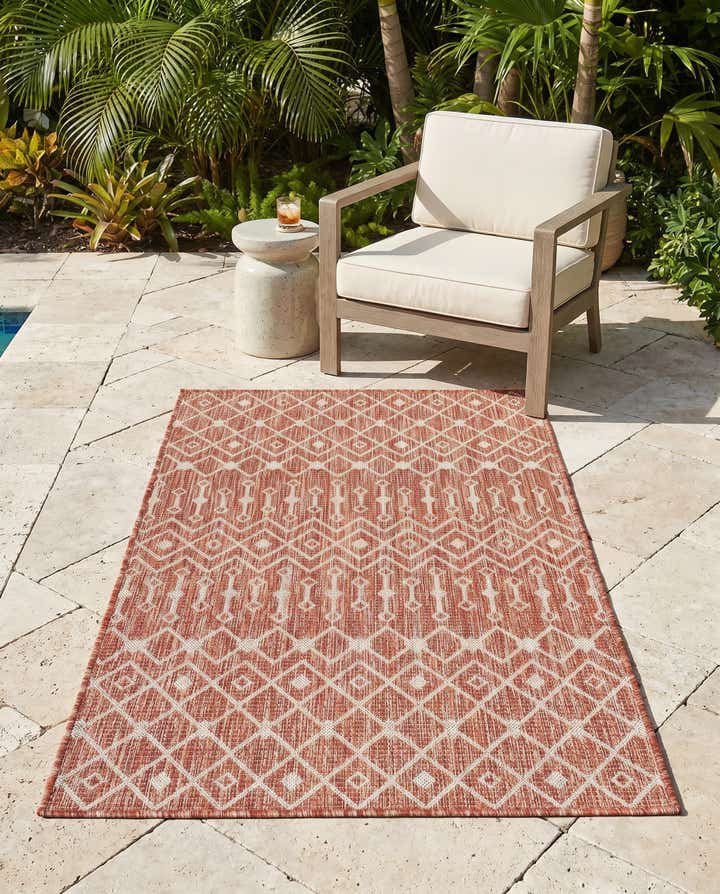 3' x 5' 3 Easy-Clean Trellis Indoor / Outdoor Rug