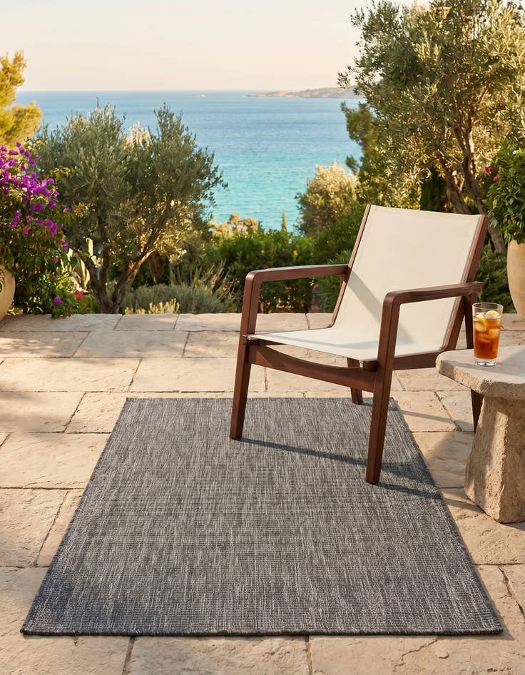 Detail image of 3' 1 x 5' 3 Easy-Clean Solid Indoor / Outdoor Rug