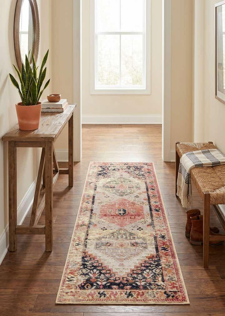 2' x 5' Easy-Clean Traditional Indoor / Outdoor Runner Rug
