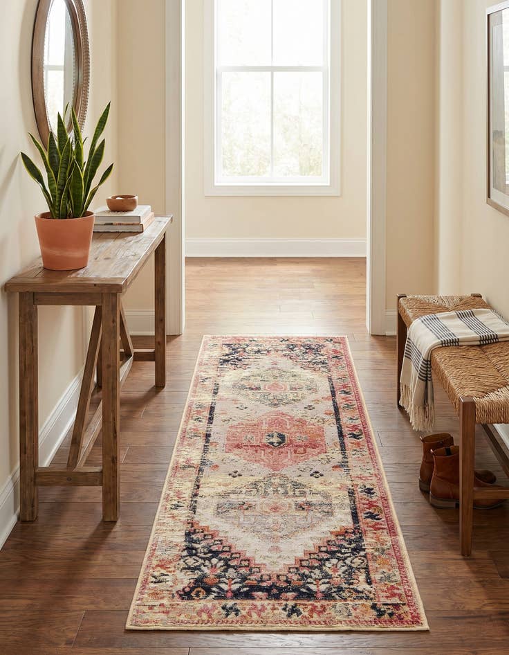 Detail image of 2' x 5' Easy-Clean Traditional Indoor / Outdoor Runner Rug