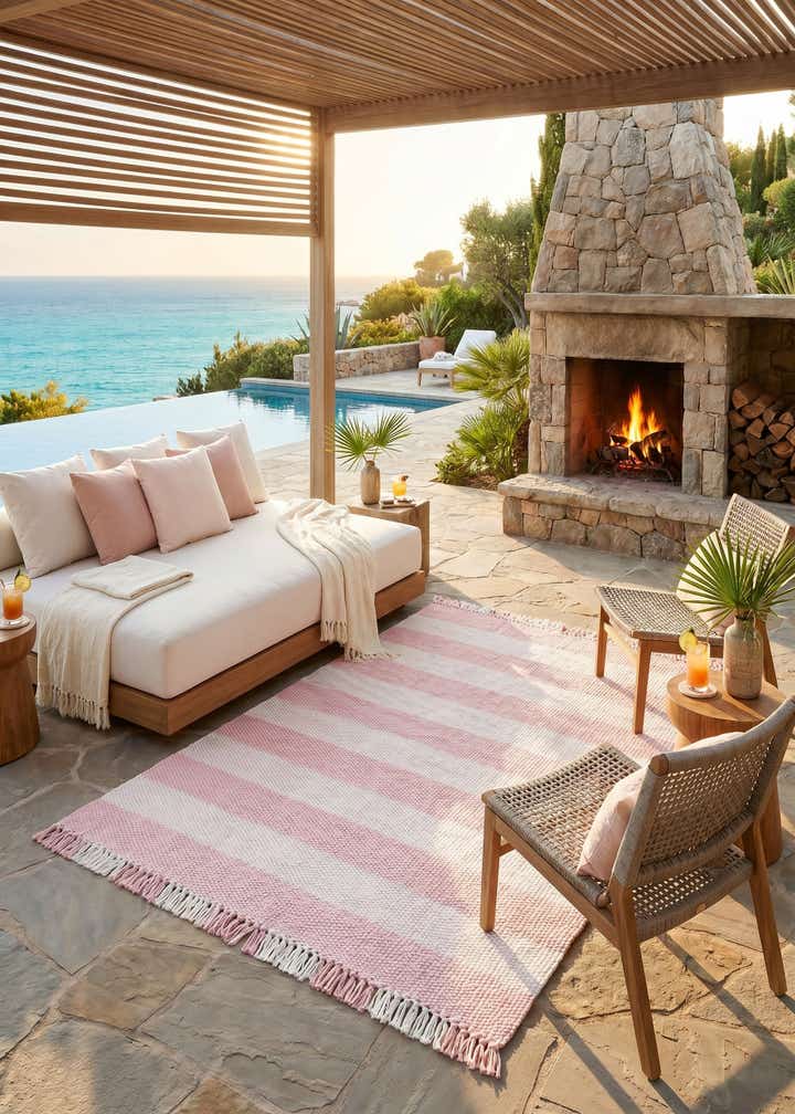 4' x 6' Easy-Clean Eco Plaid Washable Indoor / Outdoor Rug