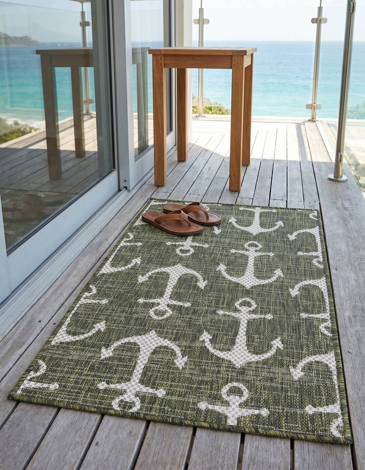 Detail image of 2' x 3' Easy-Clean Coastal Indoor / Outdoor Rug