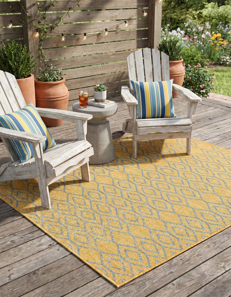 Detail image of 3' x 5' 3 Easy-Clean Jill Zarin Turks and Caicos Indoor / Outdoor Rug