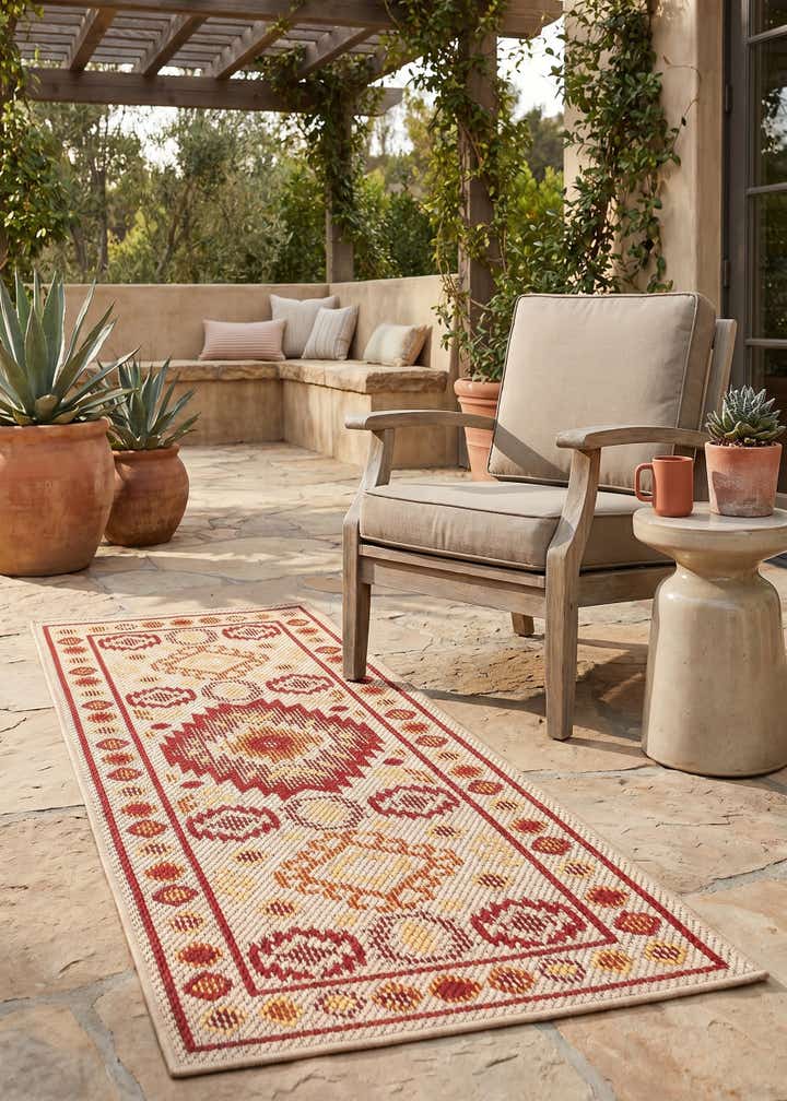 2' x 5' Easy-Clean Baja Indoor / Outdoor Runner Rug
