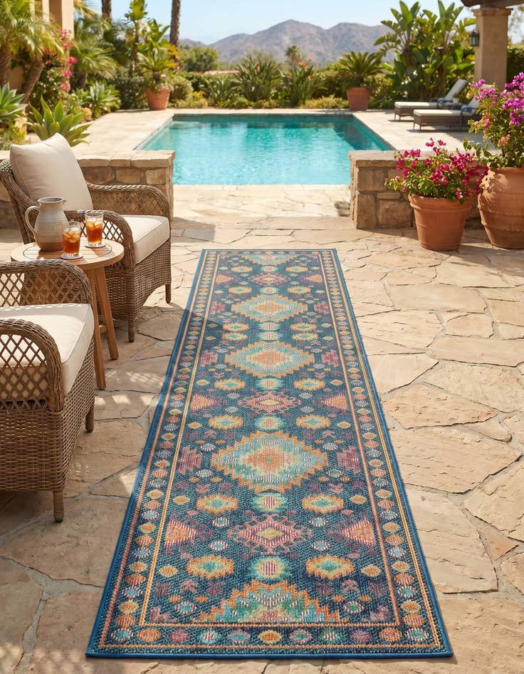 Detail image of 2' 7 x 12' Easy-Clean Baja Indoor / Outdoor Runner Rug