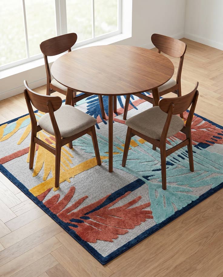 Detail image of 7' 10 x 7' 10 Easy-Clean Belize Indoor / Outdoor Square Rug