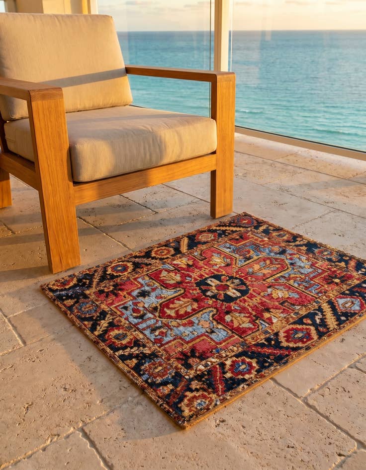 Detail image of 2' x 3' Easy-Clean Traditional Indoor / Outdoor Rug