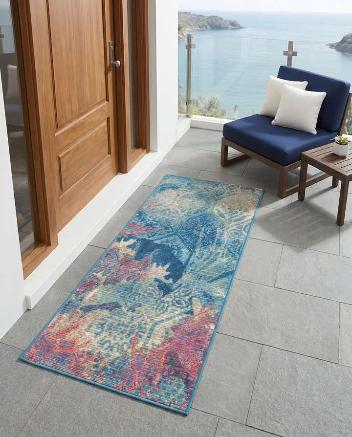 2' x 4' Easy-Clean Coastal Indoor / Outdoor Runner Rug