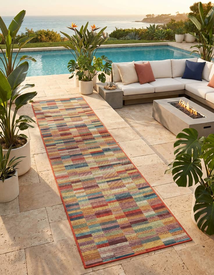Detail image of 2' 7 x 10' Easy-Clean Baja Indoor / Outdoor Runner Rug