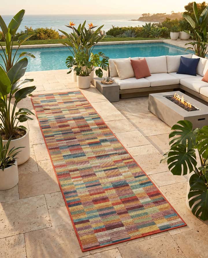 2' 7 x 10' Easy-Clean Baja Indoor / Outdoor Runner Rug