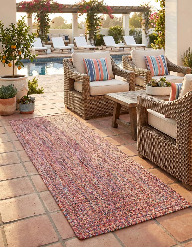 Detail image of 2' x 6' 1 Easy-Clean Eco Verse Washable Indoor / Outdoor Runner Rug