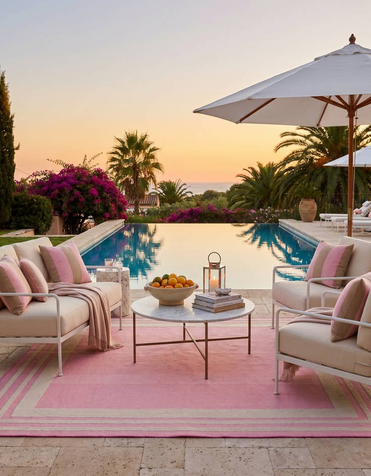 Detail image of 7' 10 x 7' 10 Easy-Clean Aruba Indoor / Outdoor Square Rug