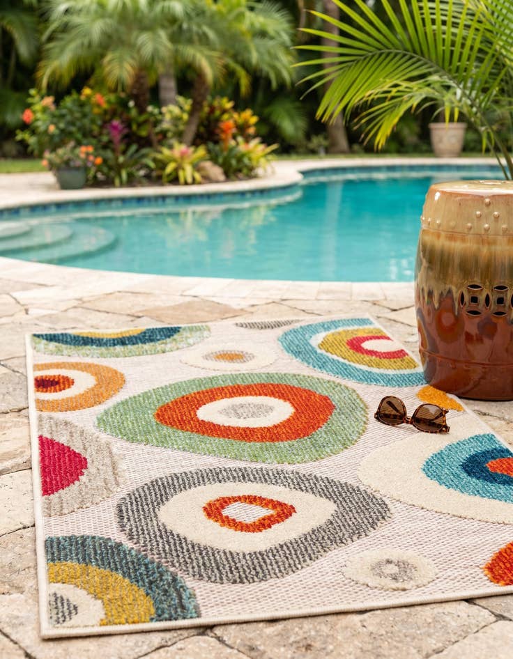 Detail image of 2' x 3' Easy-Clean Casablanca Indoor / Outdoor Rug