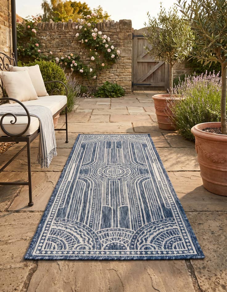 Detail image of 2' x 5' 3 Easy-Clean Traditional Indoor / Outdoor Runner Rug