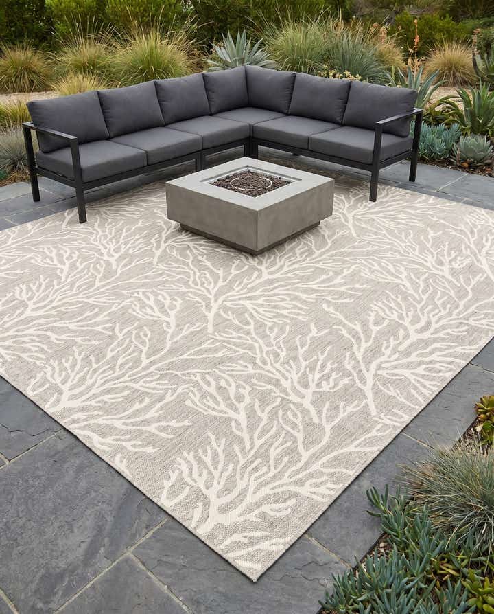 10' x 10' Easy-Clean Coastal Indoor / Outdoor Square Rug