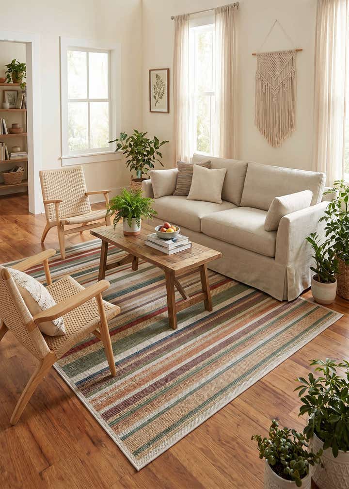 5' 3 x 7' 7 Easy-Clean Baja Indoor / Outdoor Rug