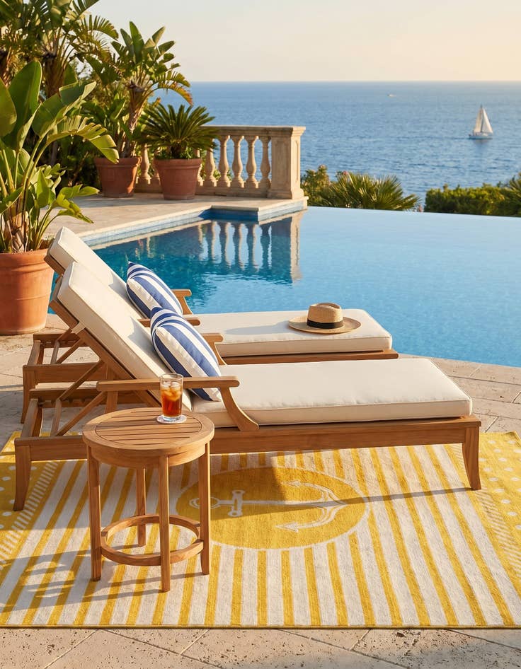 Detail image of 5' 3 x 7' 7 Easy-Clean Indoor / Outdoor Rug