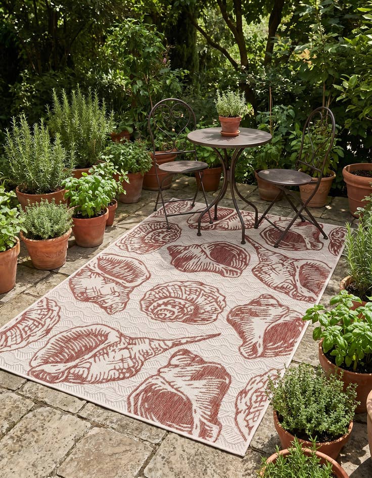 Detail image of 4' x 6' Easy-Clean Coastal Indoor / Outdoor Rug