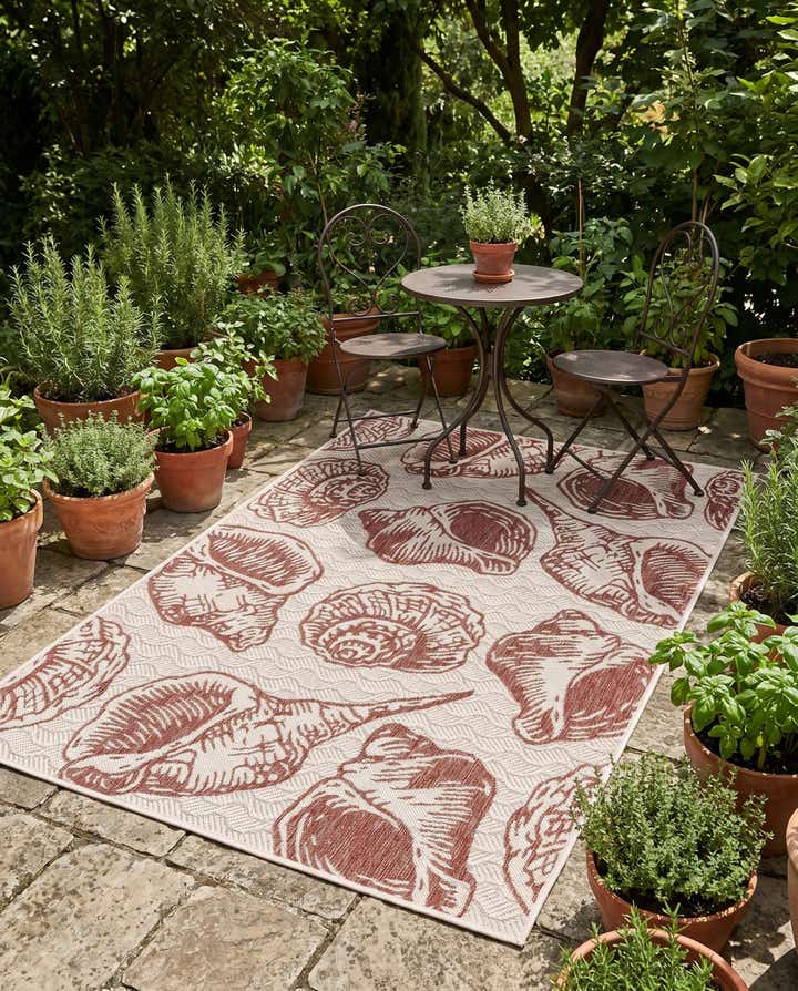 4' x 6' Easy-Clean Coastal Indoor / Outdoor Rug