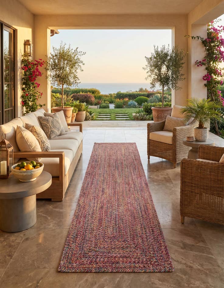 Detail image of 2' 7 x 10' Easy-Clean Eco Verse Washable Indoor / Outdoor Runner Rug