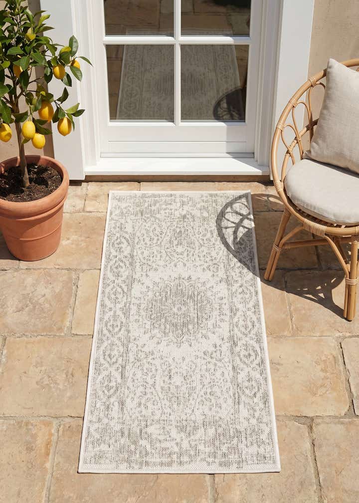 2' x 4' Easy-Clean Traditional Indoor / Outdoor Runner Rug