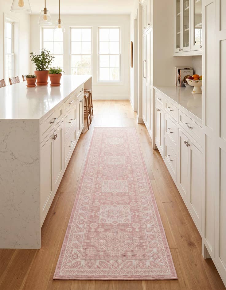 Detail image of 2' 7 x 12' Easy-Clean Aztec Indoor / Outdoor Runner Rug