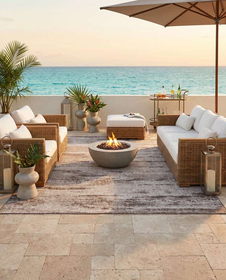 10' x 14' Easy-Clean Modern Indoor / Outdoor Rug