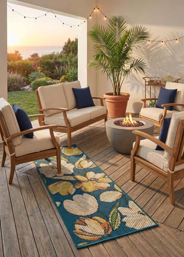 2' x 5' Easy-Clean Baja Indoor / Outdoor Runner Rug