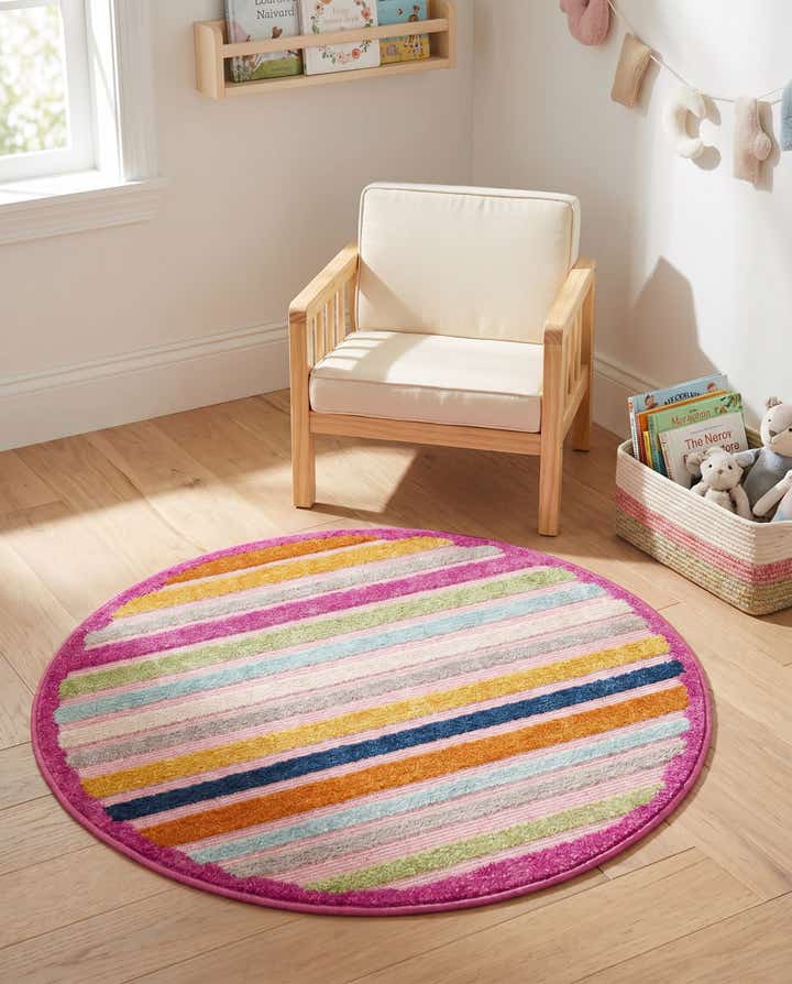 3' 3 x 3' 3 Easy-Clean Aruba Indoor / Outdoor Round Rug