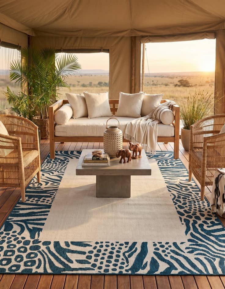 Detail image of 6' x 9' Easy-Clean Safari Indoor / Outdoor Rug