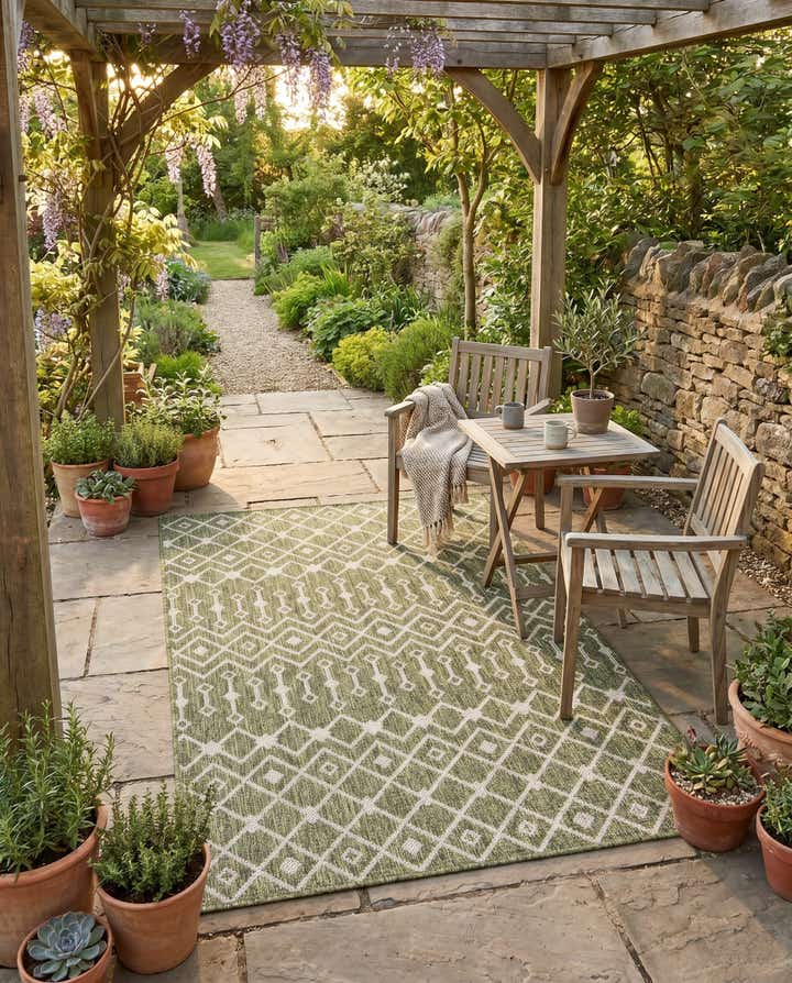 3' x 5' 3 Easy-Clean Lattice Indoor / Outdoor Rug