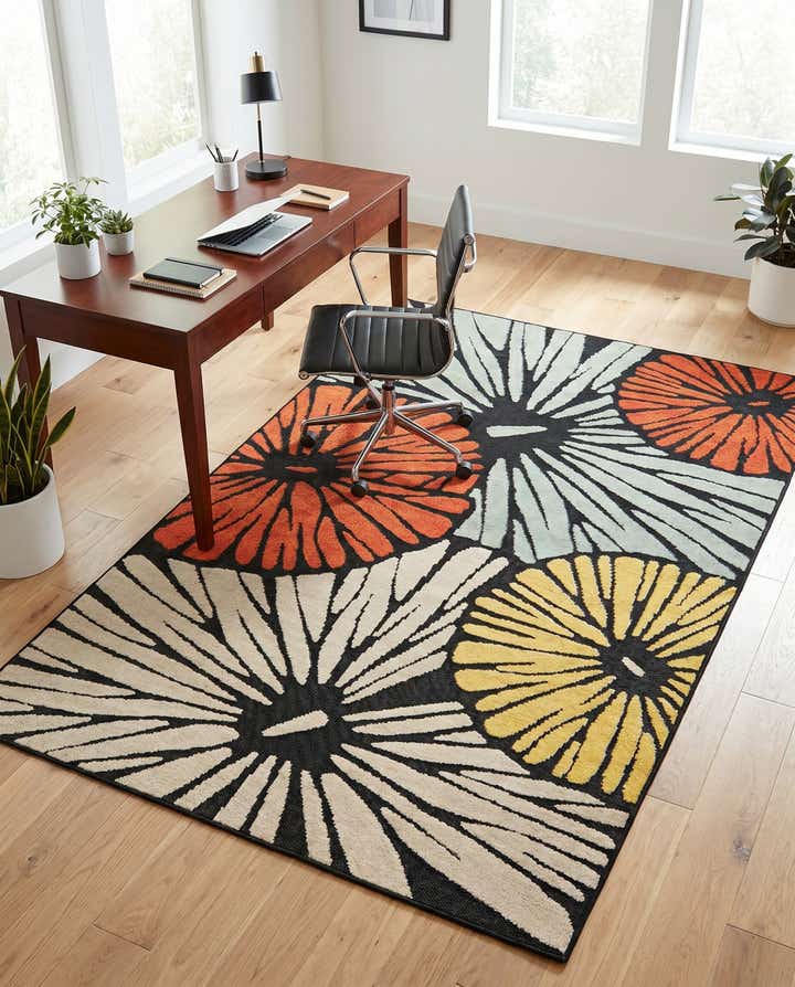 5' 3 x 8' Easy-Clean Casablanca Indoor / Outdoor Rug