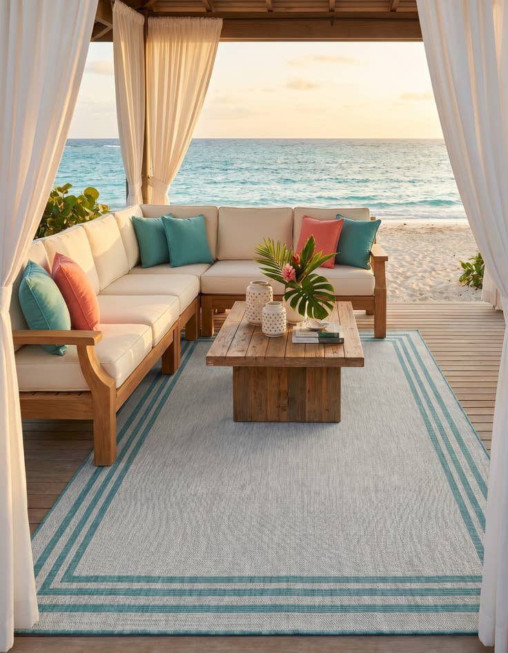 Detail image of 7' x 10' Easy-Clean Aruba Indoor / Outdoor Rug