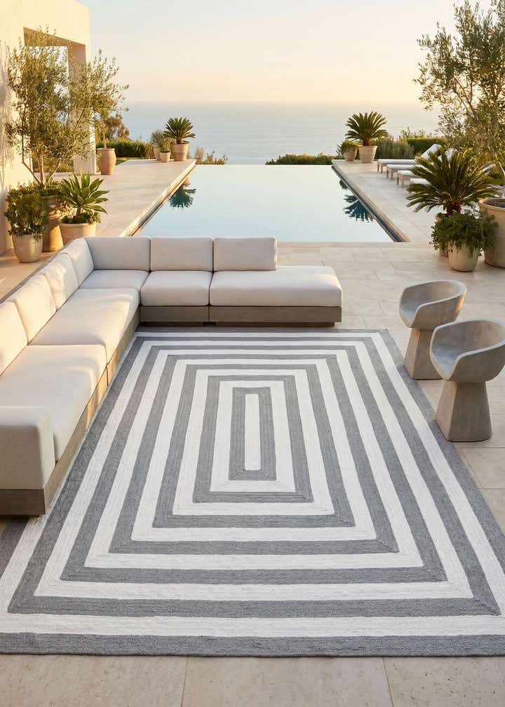 7' 10 x 10' Easy-Clean Eco Verse Washable Indoor / Outdoor Rug