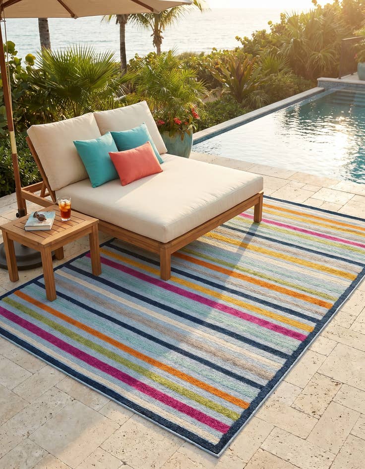 Detail image of 5' 3 x 8' Easy-Clean Aruba Indoor / Outdoor Rug