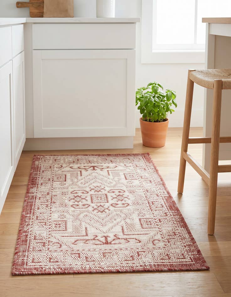 Detail image of 2' x 3' Easy-Clean Aztec Indoor / Outdoor Rug