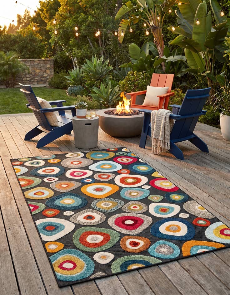 Detail image of 5' 3 x 8' Easy-Clean Casablanca Indoor / Outdoor Rug