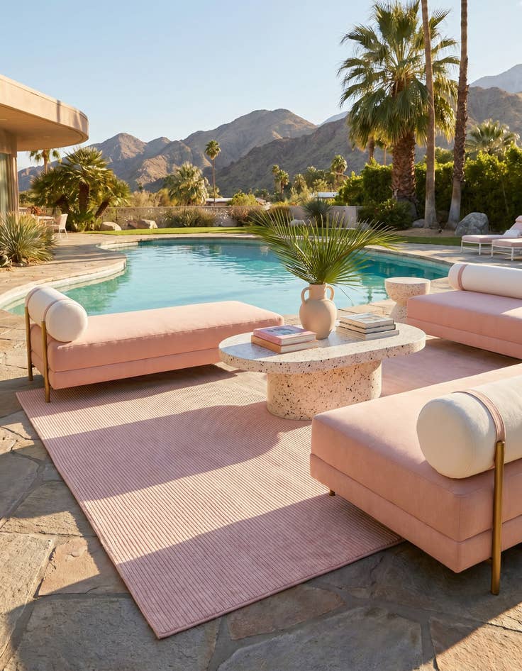 Detail image of 9' x 12' Easy-Clean Jill Zarin Palm Springs Indoor / Outdoor Rug