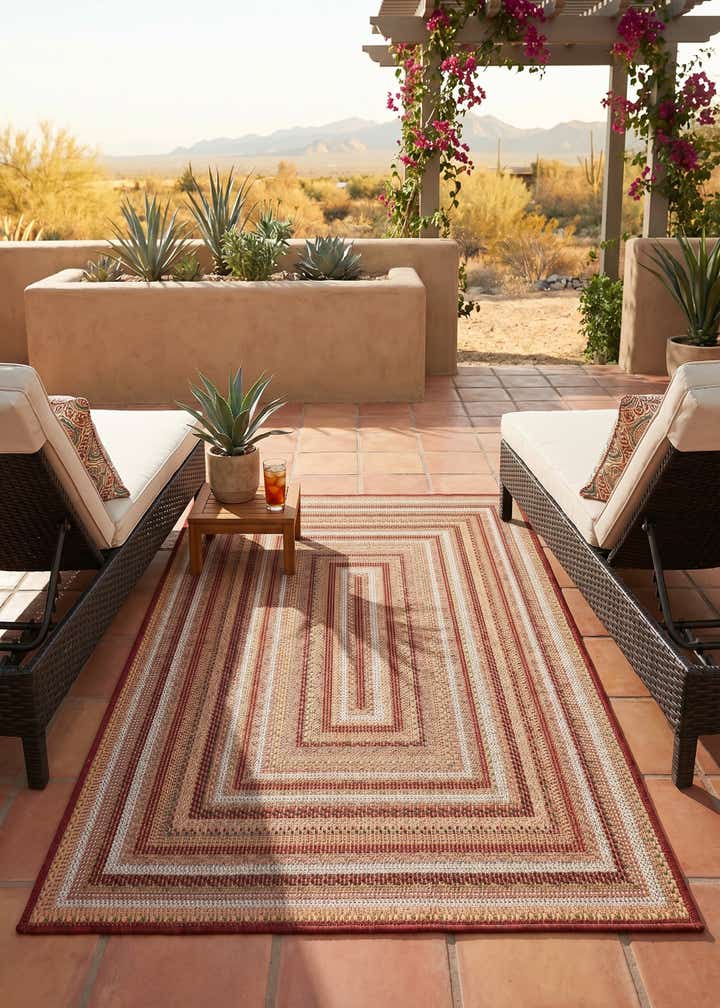 3' 3 x 5' 3 Easy-Clean Baja Indoor / Outdoor Rug