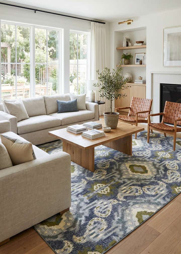 8' x 11' 4 Easy-Clean Modern Indoor / Outdoor Rug
