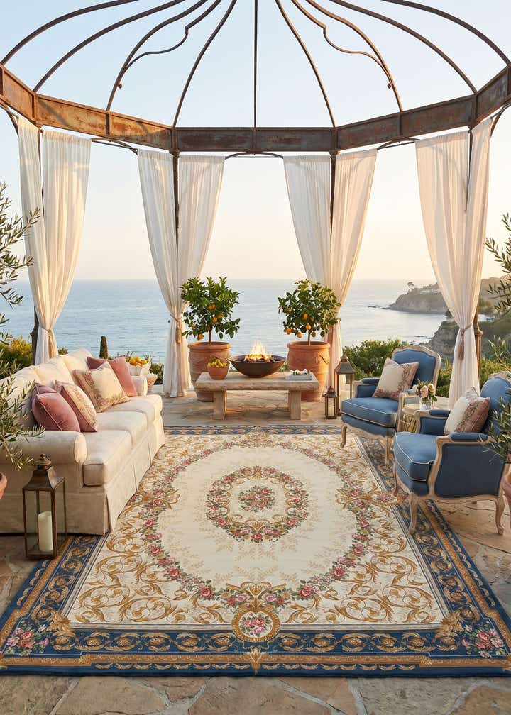 10' x 14' Easy-Clean Traditional Indoor / Outdoor Rug
