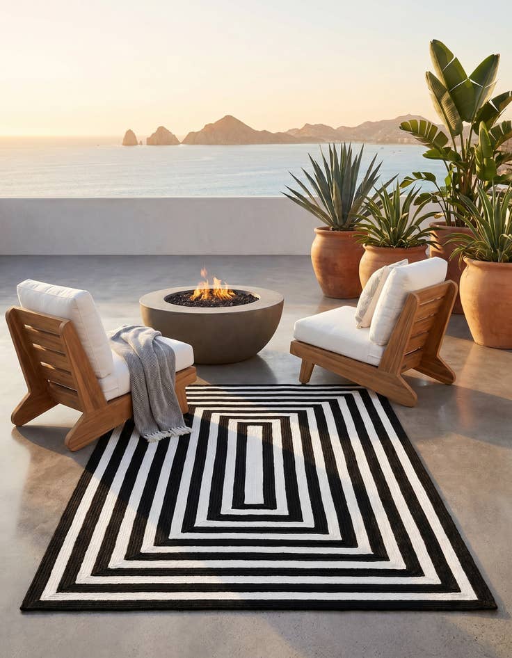 Detail image of 5' 3 x 8' Easy-Clean Eco Verse Washable Indoor / Outdoor Rug