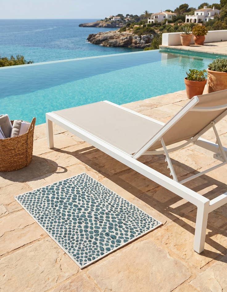 Detail image of 2' x 3' Easy-Clean Jill Zarin Cape Town Indoor / Outdoor Rug