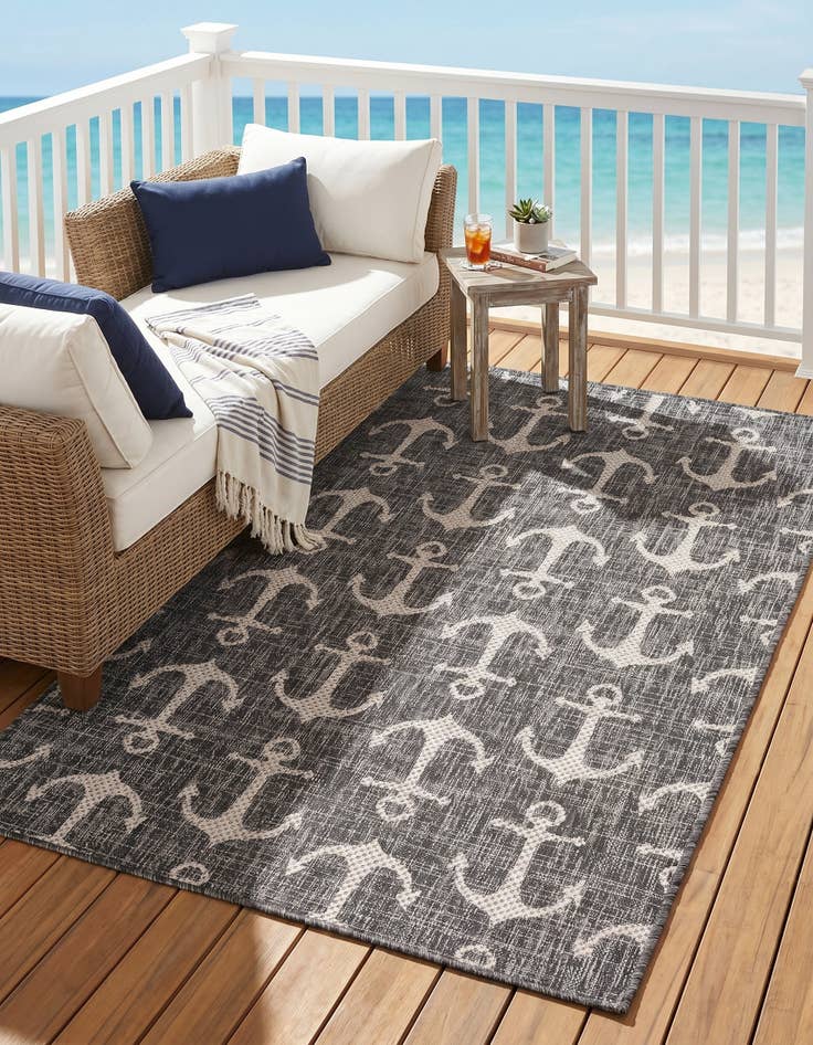 Detail image of 3' x 5' 3 Easy-Clean Coastal Indoor / Outdoor Rug