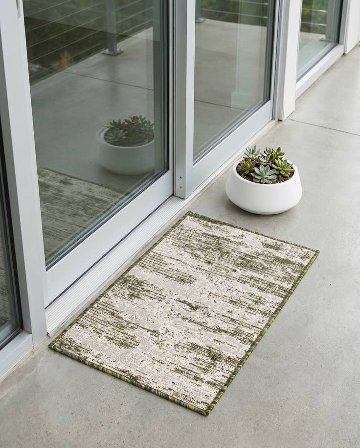 Detail image of 2' x 3' Easy-Clean Modern Indoor / Outdoor Rug